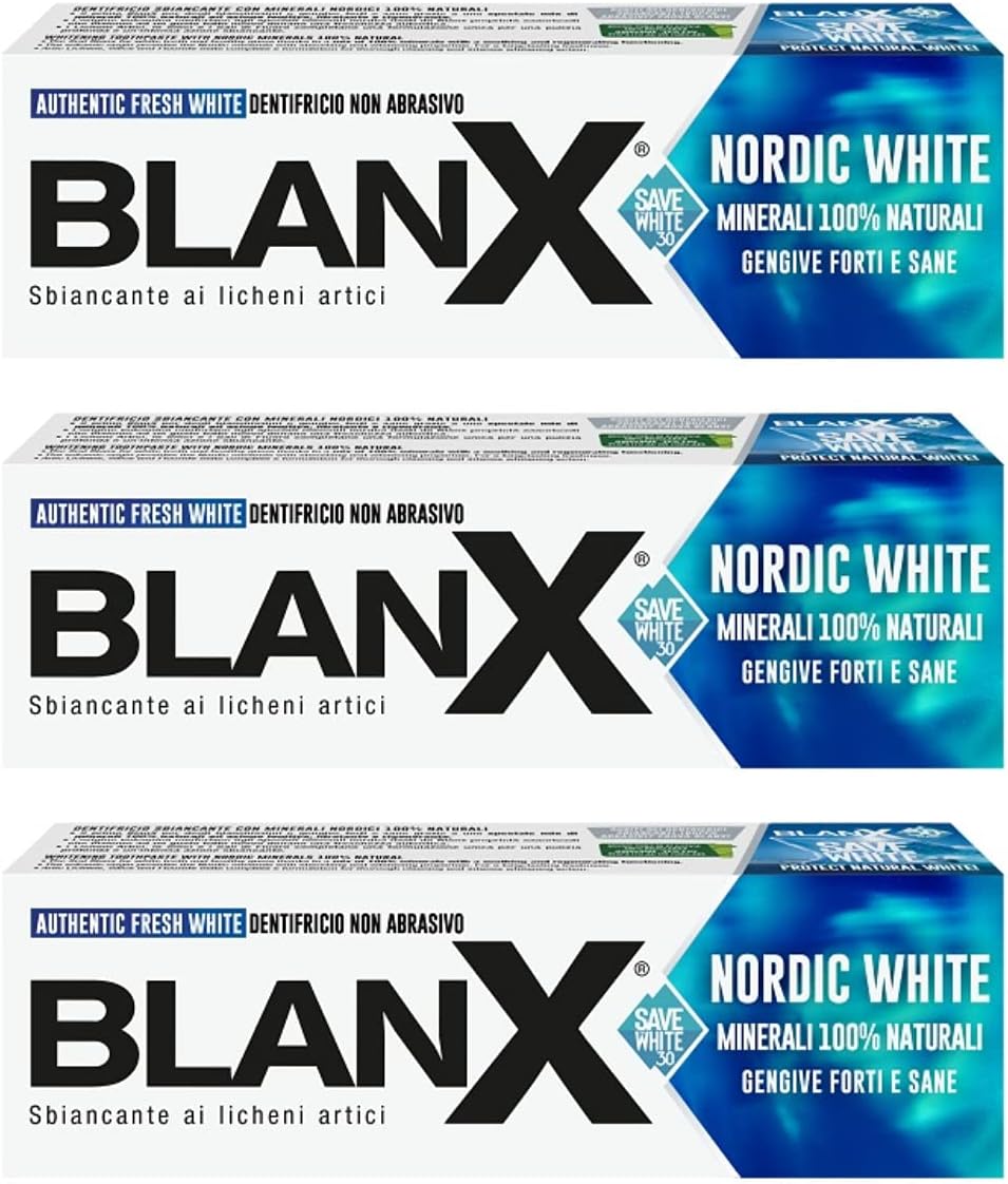 Blanx Nordic White Toothpaste 75ml 2.54fl.oz, Pack of 3