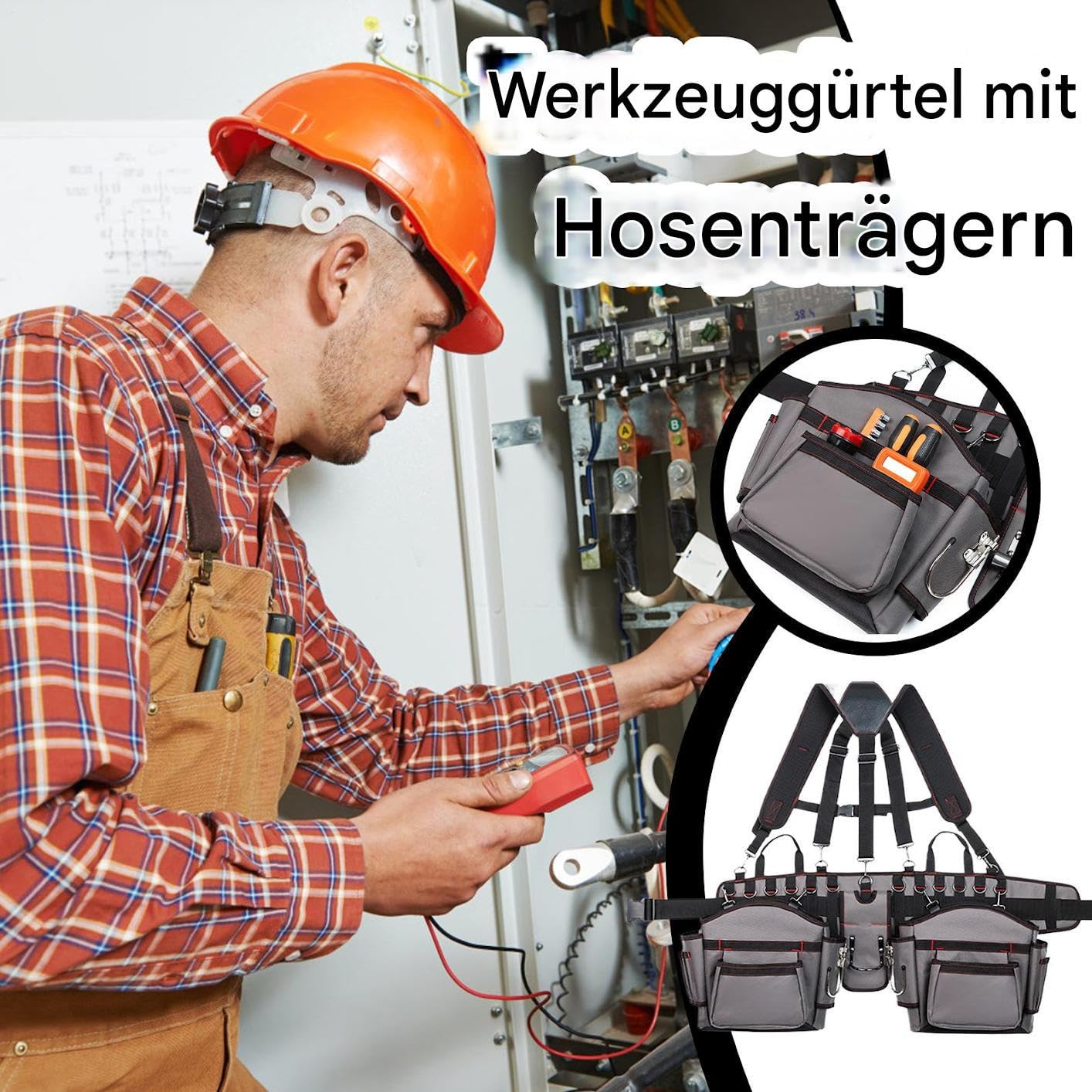 Cintura Portautensili Uomo Gilet organizer portaborse | Borsello Organizer Attrezzi Per Carpentieri Per Strutturisti, Carpentieri, Lavori Di Costruzione, Giardinaggio, Interno Ed