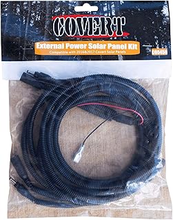 Covert Scouting Cameras 5458 External Power Solar Panel Kit & Cable Extender Camera, Black, One Size