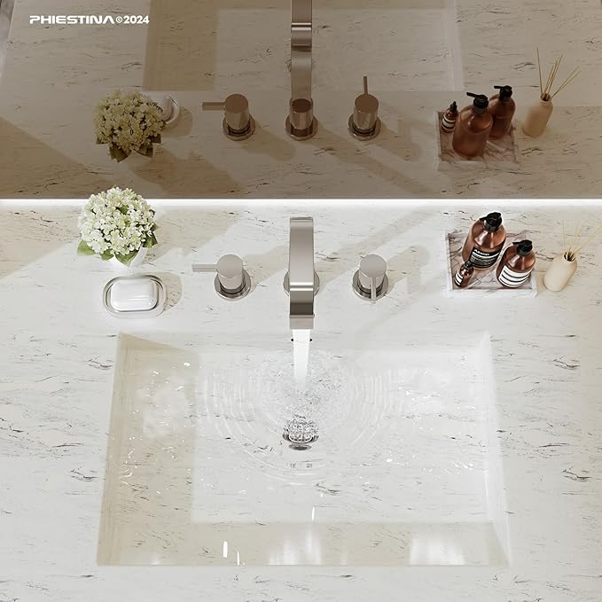 Grifería Lavamanos 3 Huecos 8 Pulgadas Cromado miniatura 9