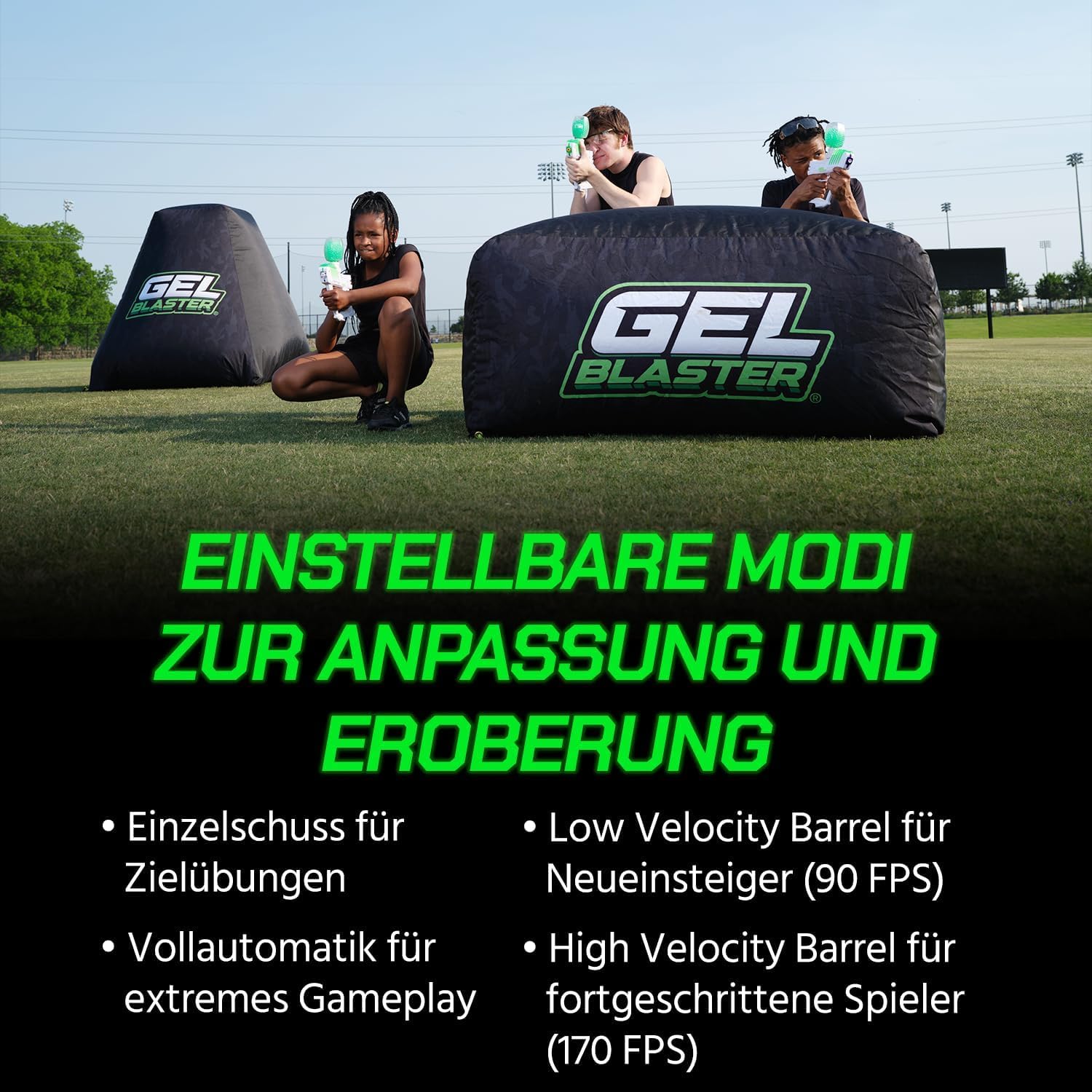 Gel Blaster The Original Surge - Hochleistungs-Gelball-Blaster | Hohe Kapazität in Halb- & Vollautomatik | 10K Schuss, erweiterte 30m Reichweite | Inklusive 800 Schuss | Ab 14 Jahren