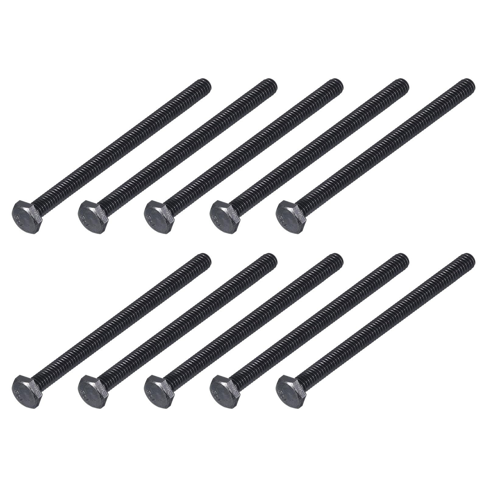 METALLIXITY Hex Head Bolts (1/4-20 x 6") 20Pcs, 304 Stainless Steel 18-8, Fully Threaded, External Hex Drive