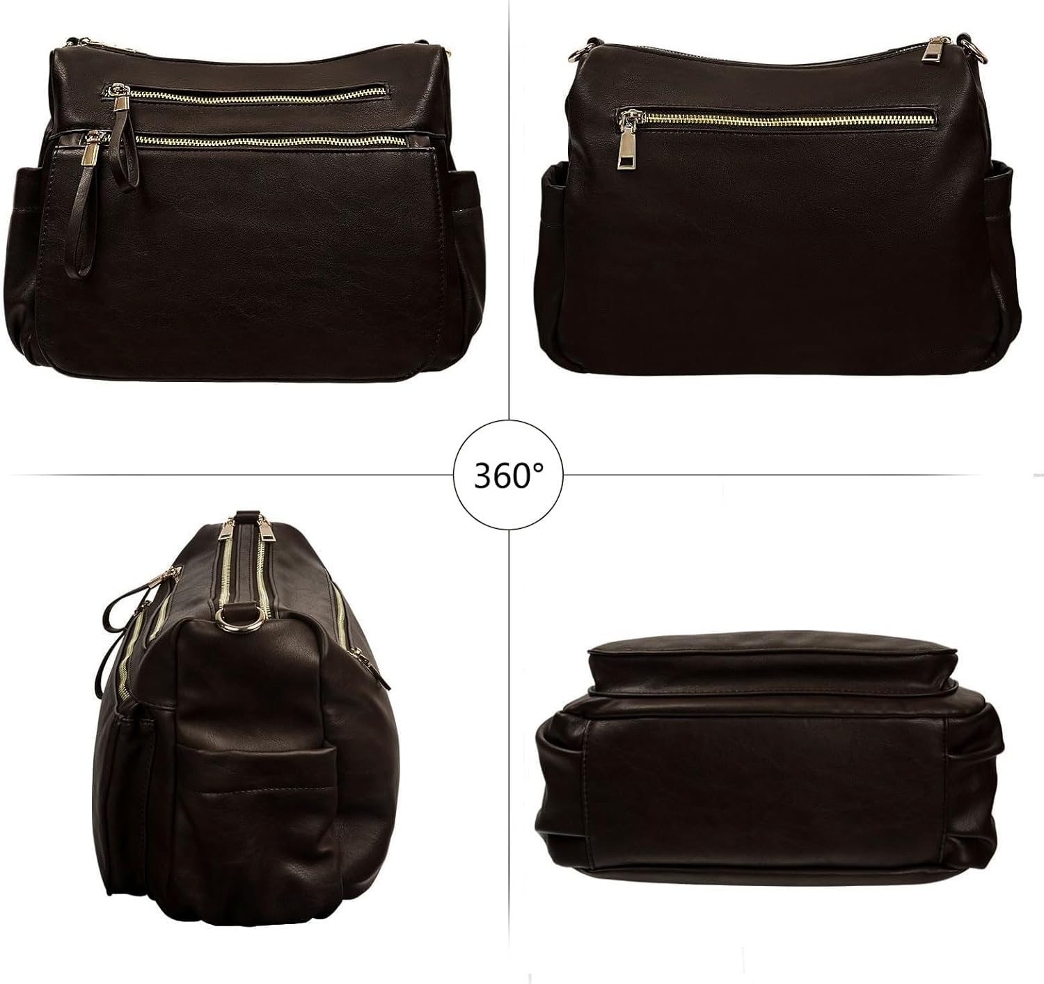 KOGTLA Medium Crossbody Purses for Women, Ladies Roomy Shoulder Bags, Multi Pockets Hobo Handbags