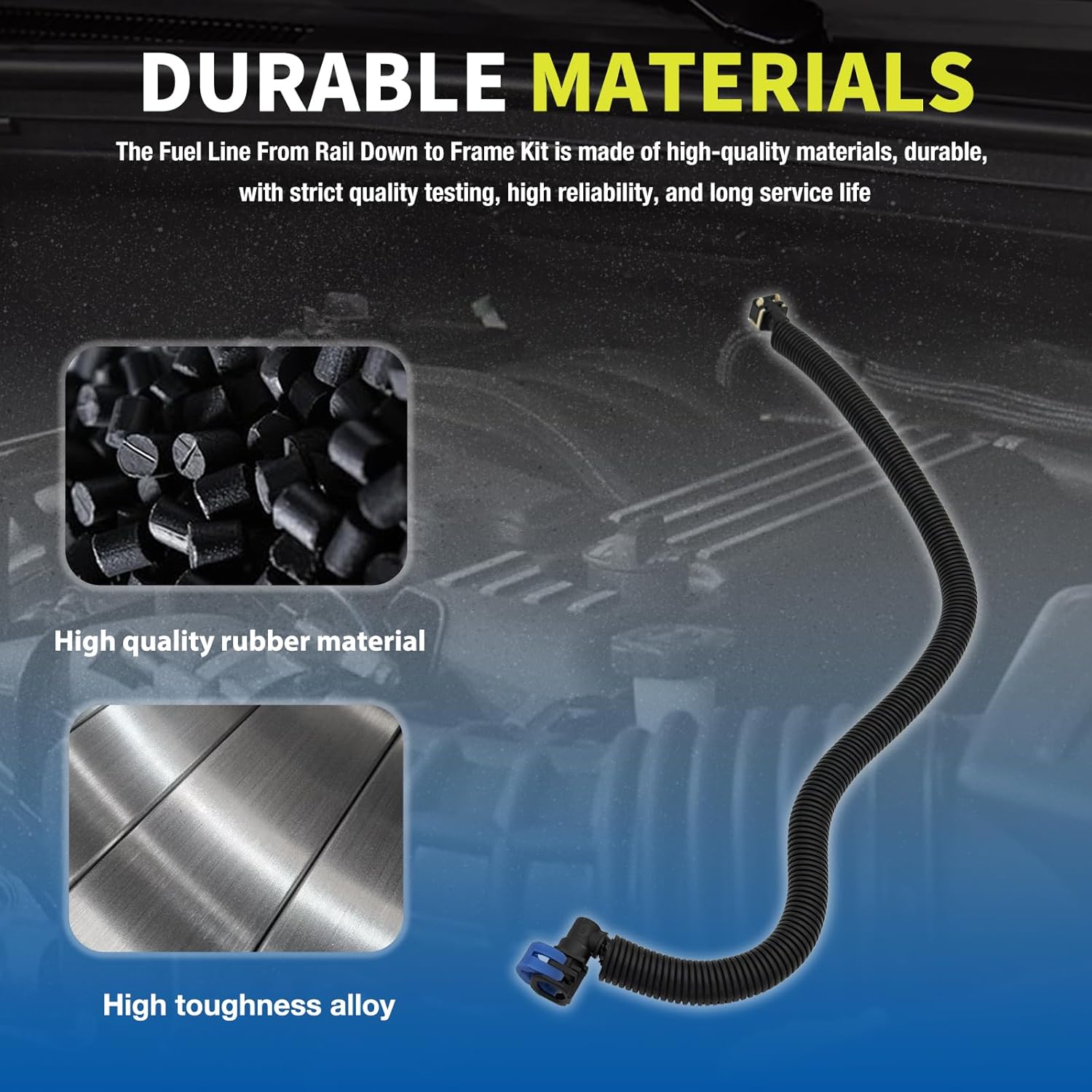 Fuel Line Hose Assembly Fit for Ford Escape 2009-2012 Fit for Mercury Mariner 2009-2011 3.0L V6 Replace 9L8Z-9288-B 9L8Z9288B From Rail Down to Frame