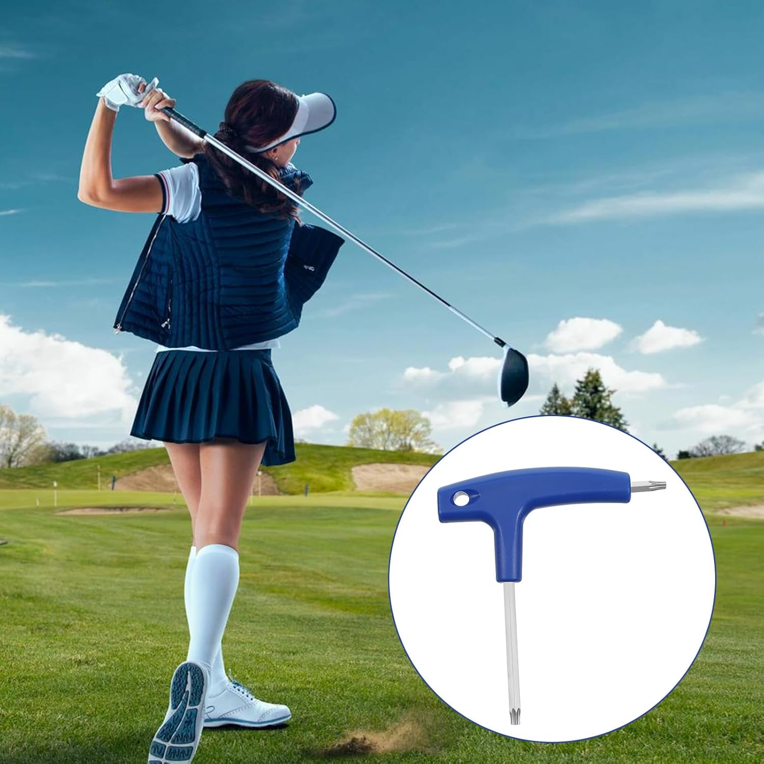 2 in 1 Torque Driver Wrench, T20 & T25 Club Wrenches Wrench Tool with Plastic Handle, Compact and Lightweight Golf Driver Club Adjustment Tools for Easy Installation & Adjustment