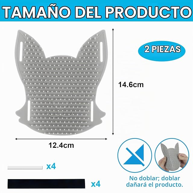 Foto 2 de 8 de 2 Piezas Cepillo de Masaje para Gatos, Rascadores de Gatos, Protector Sofa Gato Arañazo