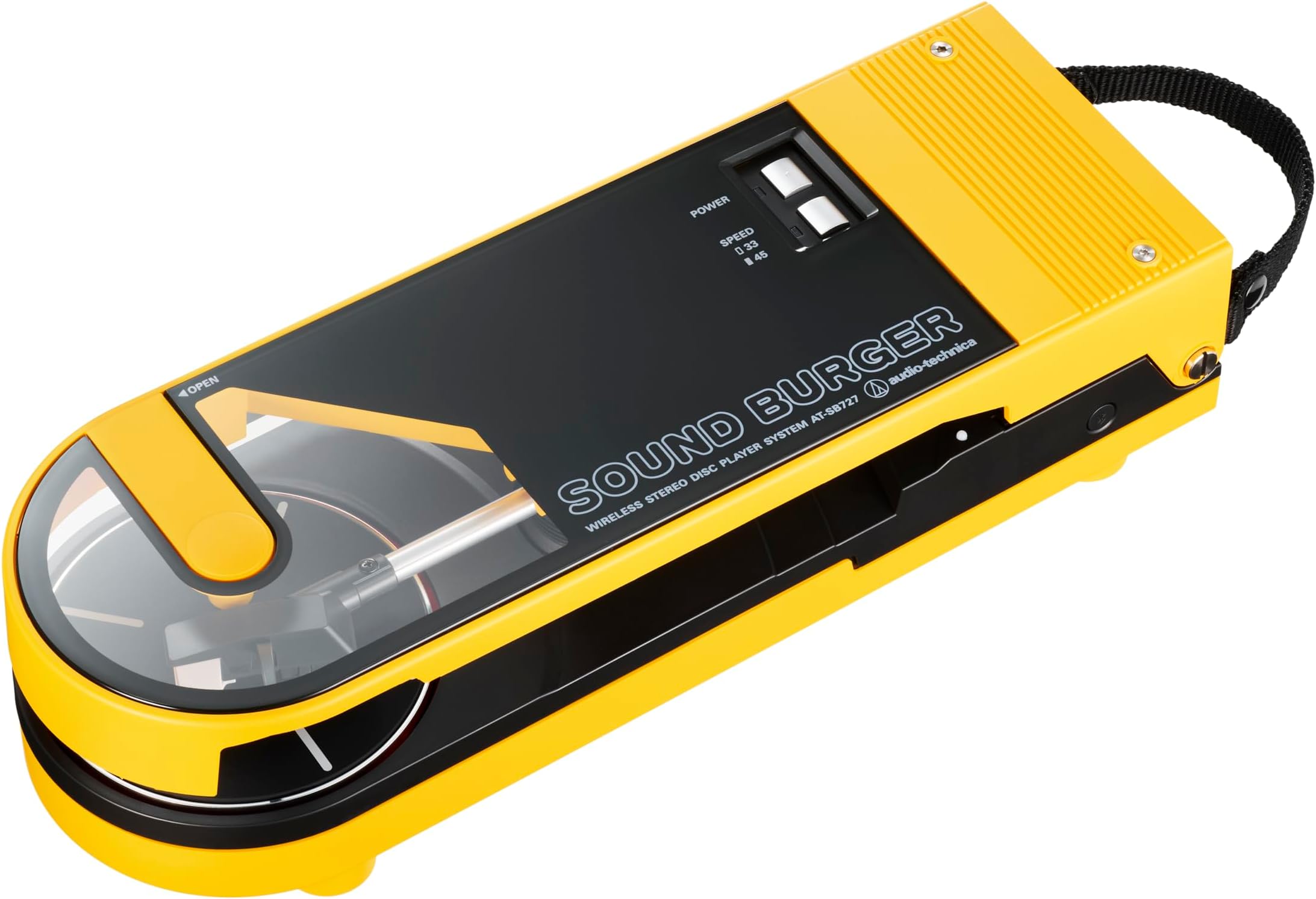 Audio-Technica AT-SB727-YL Portable Turntable, Yellow