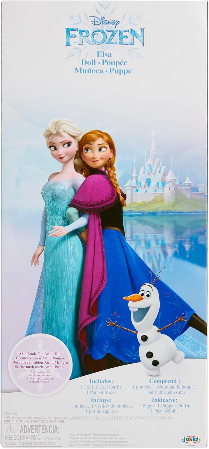 Disney Frozen Elsa Doll with Movie Inspired ICY Blue Outfit, Blue Shoes & Long Braided Hair Style - Approximately 14" Tall, for Girls Ages 3 Year & Up