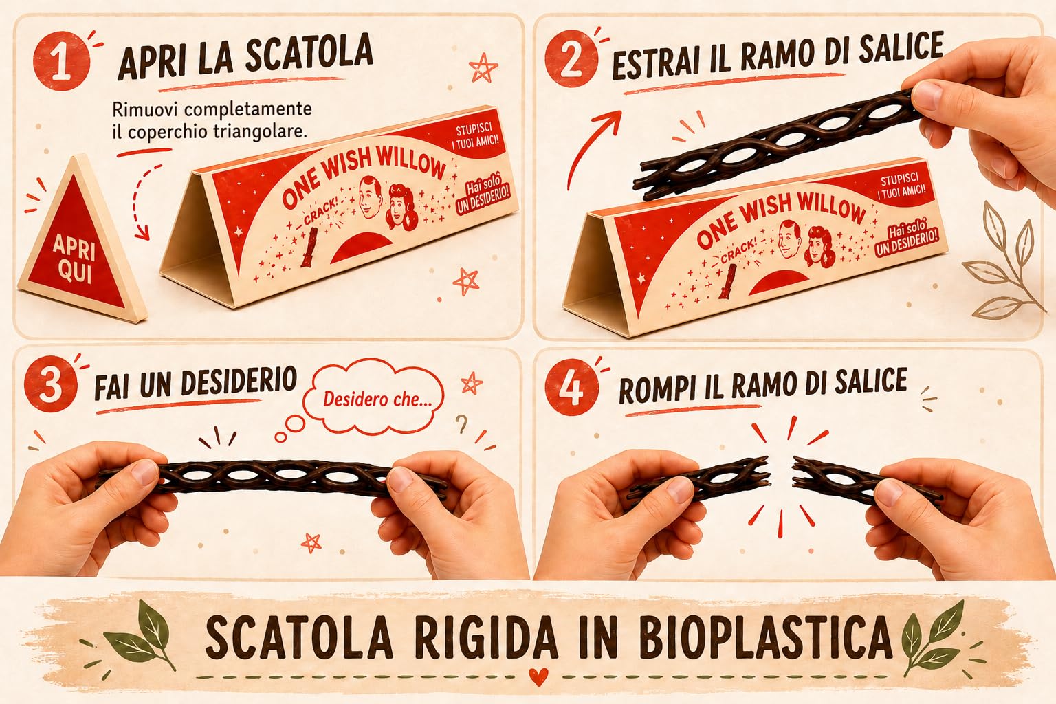 One Wish Willow Obsession - Confezione da 2 pezzi da collezione del film Obsession, ramo del desiderio con scatola rigida, regalo originale per fan e collezionisti