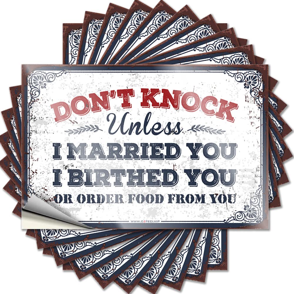 Bumper Scented Mens Room Decor Waterproof - Don't Knock Unless I Married You Ideas Self Adhesive Decal for Cars Use(8X12CM)