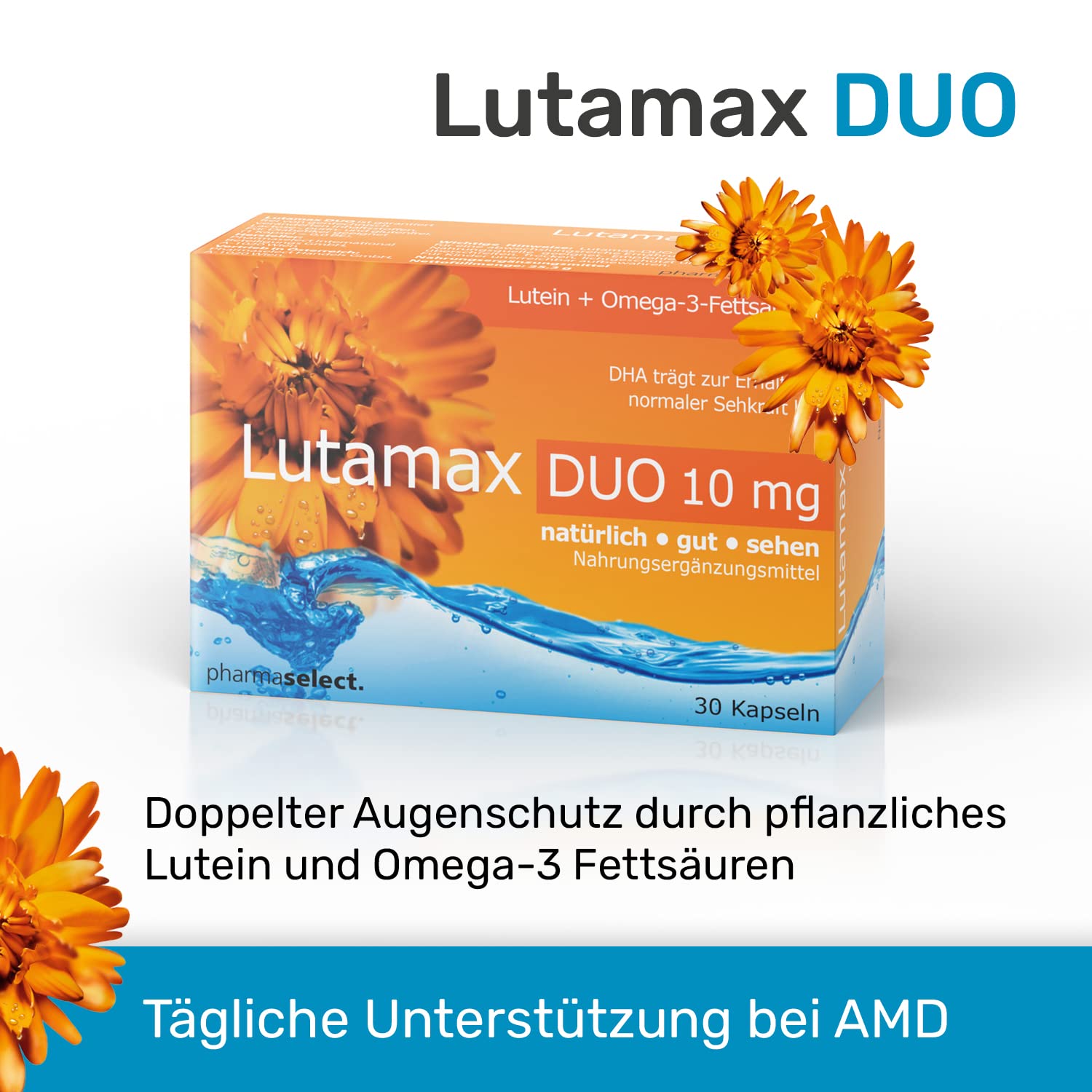 Lutamax DUO 20 mg – 30 Kapseln | Lutein, Zeaxanthin & Omega-3 | Augenvitamine bei AMD und altersbedingten Augenproblemen