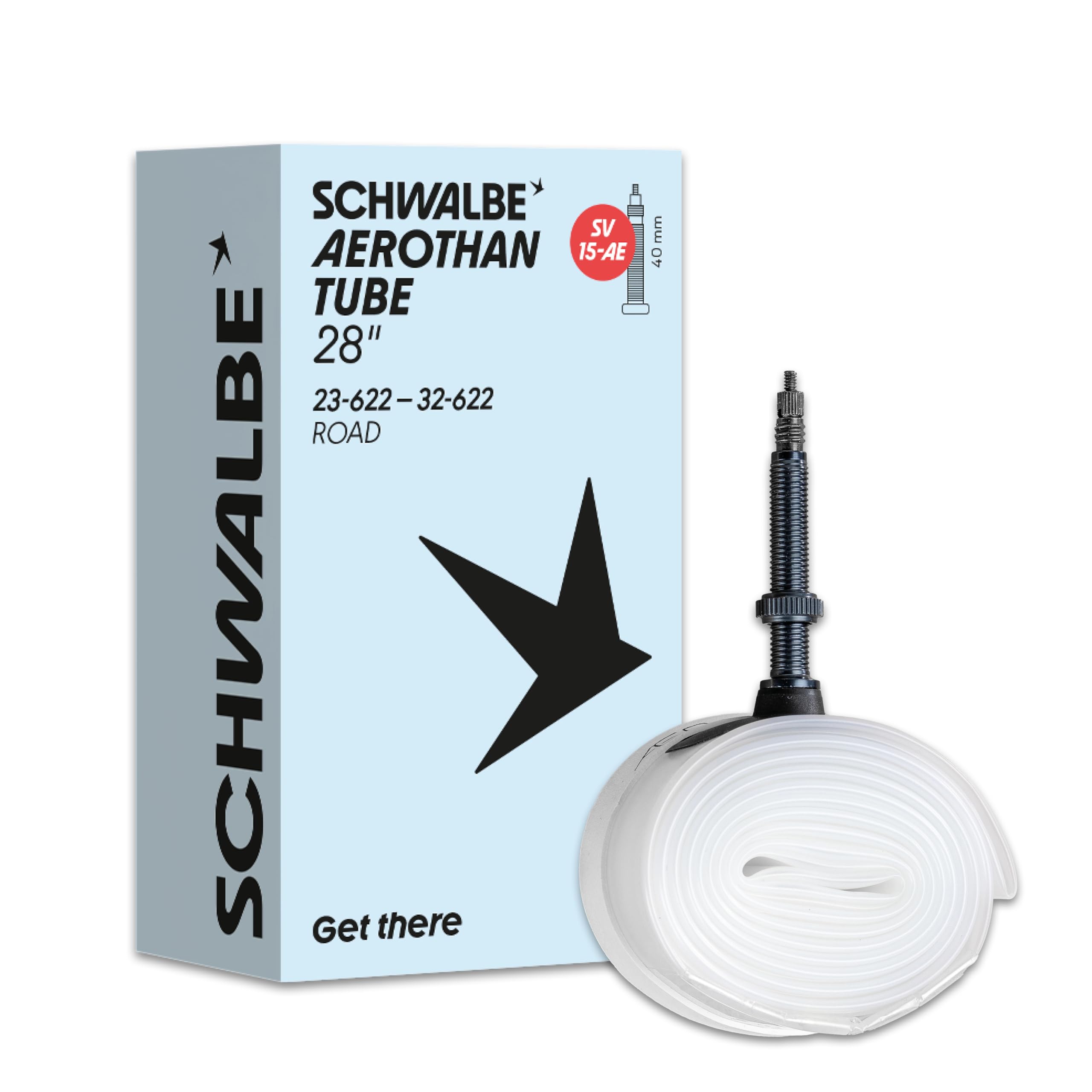 Schwalbe Aerothan SV15AE Road Bike TPU Inner Tube 700 x 23-32 - Presta - 40mm