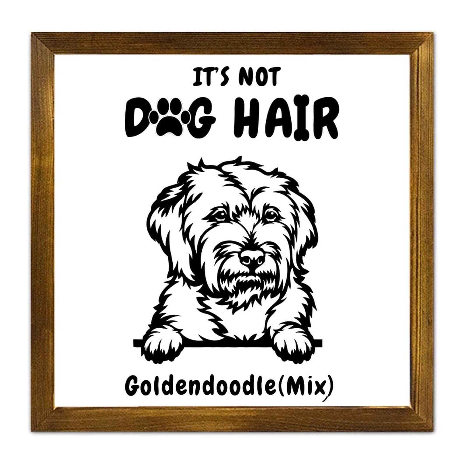 Cadre Goldendoodle humour de chien pour éviter les poils visibles