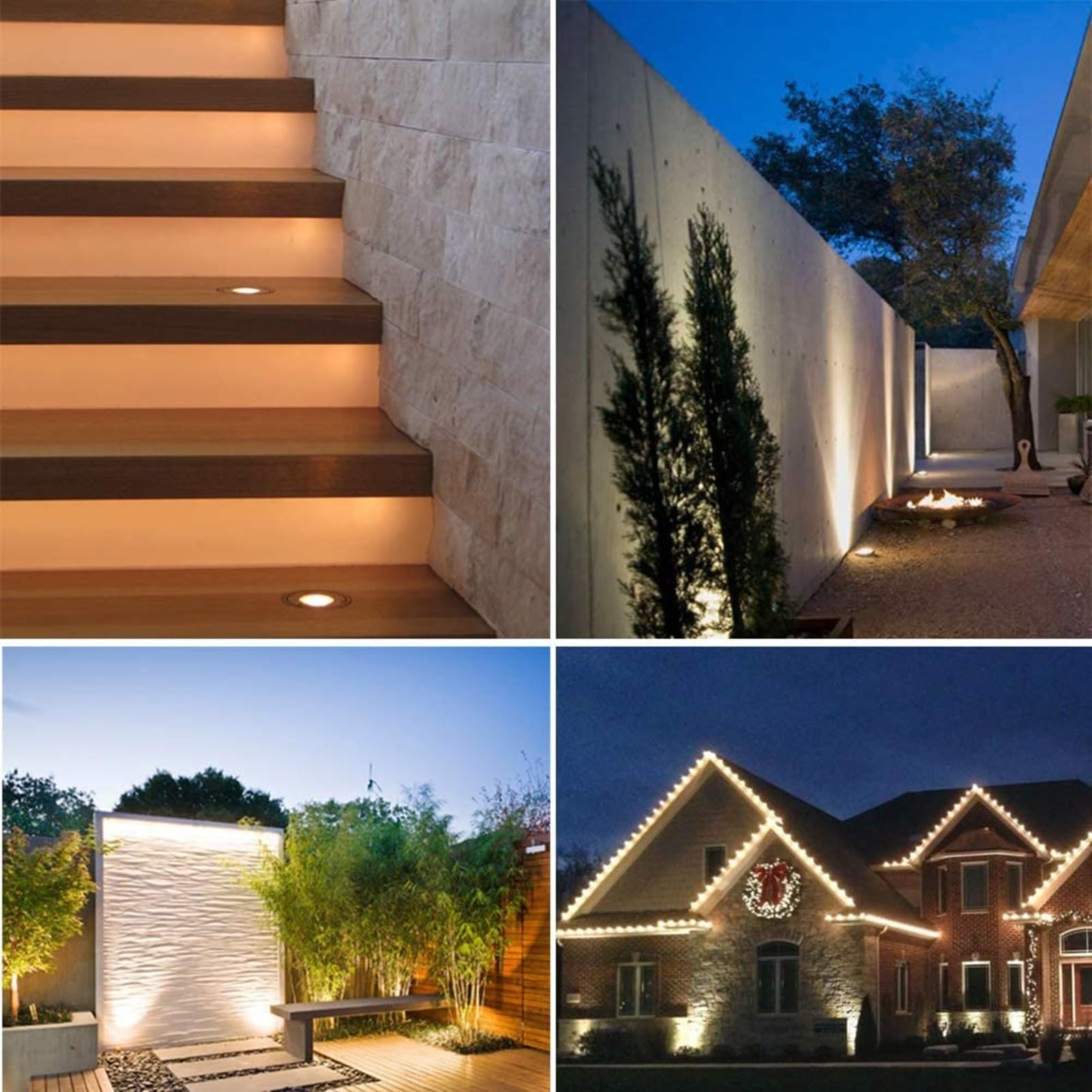 Luci LED da Incasso per Esterni, Faretti Rotondi A Prova D'acqua, 12 V, per Giardini, Vialetti e Terrazze, Set 2(Warm white,15W)