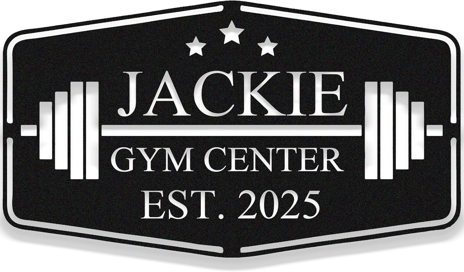 Personalized Home Metal Gym Sign | Custom Fitness Room Wall Art | Motivational Decor | Gift for Him, Dad, Trainer | 8–24 Inch