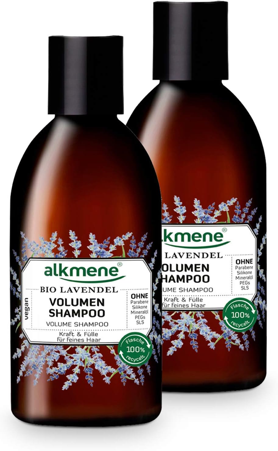 AlkmeneVolume Shampoo with Organic Lavender for Fine and Flat Hair 250 ml Pack of 2 (2 x 250 ml)