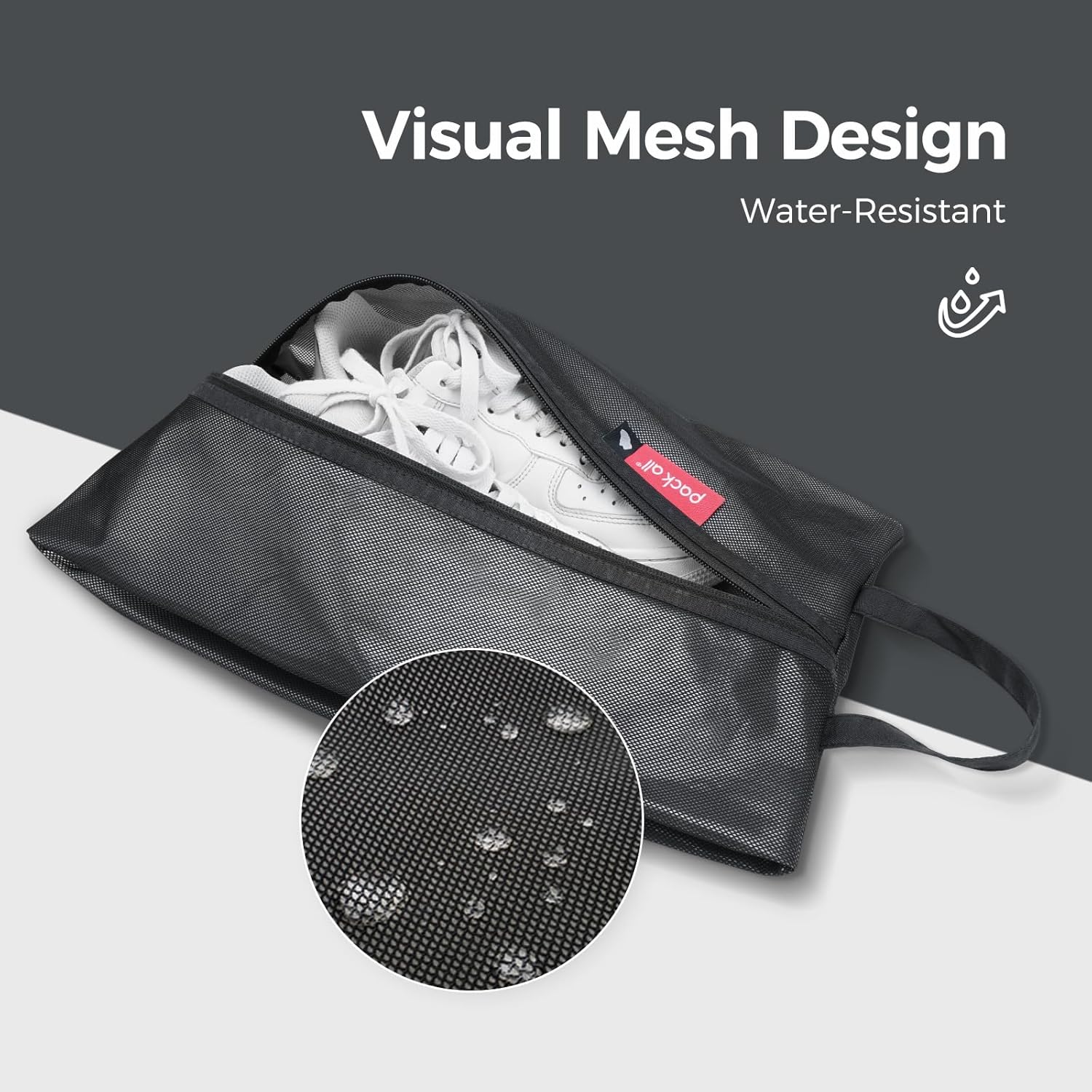 pack all Shoe Bag for Travel, Water-Resistant Shoe Pouch for Gym, Odor-Resistant Soccer Cleats Bag for Sport (Dual Pocket Version) - Image 4