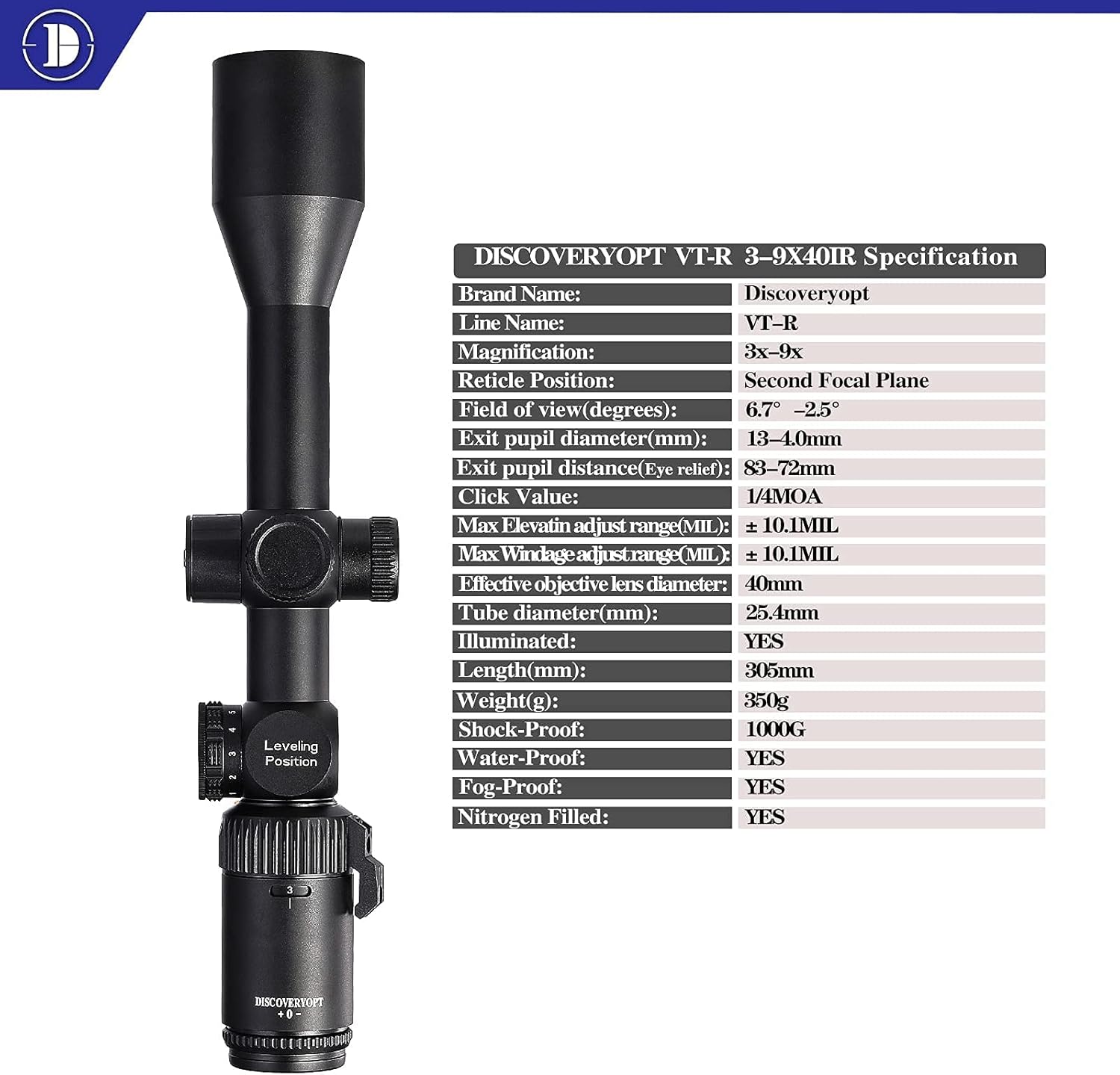 DISCOVERYOPT Illuminated Waterproof Fogproof Shockproof Image