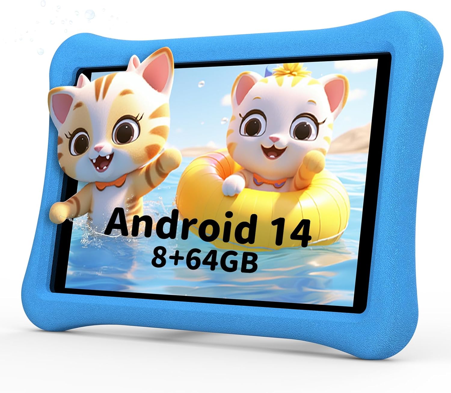 Kids Tablet for Kids 3-7: 10 inch Android 14 8GB RAM 64GB ROM Toddler Tablet for Kids 8-12 with Bluetooth WiFi Parental Control 6000mAh Dual Camera GMS Shockproof Case Kids App Kids Tablet for Kids 3-7: 10 inch Android 14 8GB RAM 64GB ROM Toddler Tablet for Kids 8-12 with Bluetooth WiFi Parental Control 6000mAh Dual Camera GMS Shockproof Case Kids App