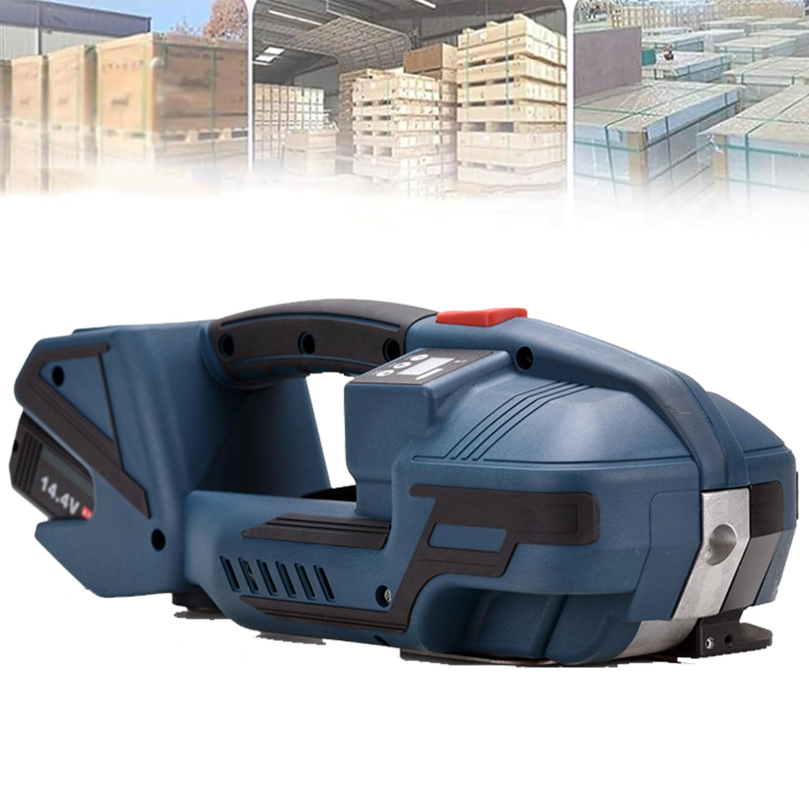 Reggiatrici Elettriche Automatiche, Reggiatrici Manuali, Reggiatrice Pet/PP da 13-16 mm, Reggiatrici Elettriche per Imballaggi Fissi, 1 Batteria (4000 mAh)
