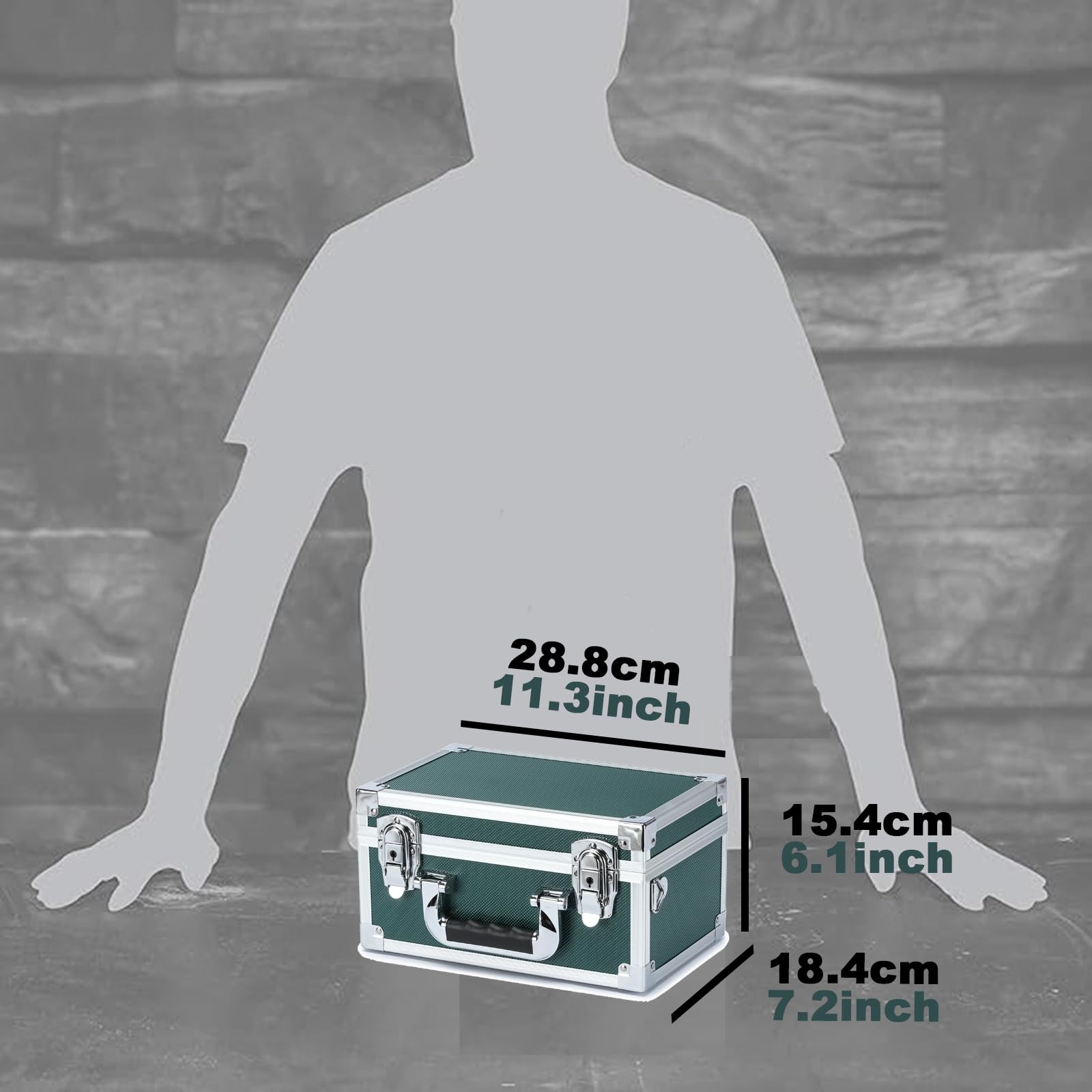 HEWEI WORKS Collectable Trading Card Cases, Toploaders Storage Box, Magnetic Card Storage Hard Cabinet, Graded Card Storage Case, Sports & Trading Collector Storage Box (Green)