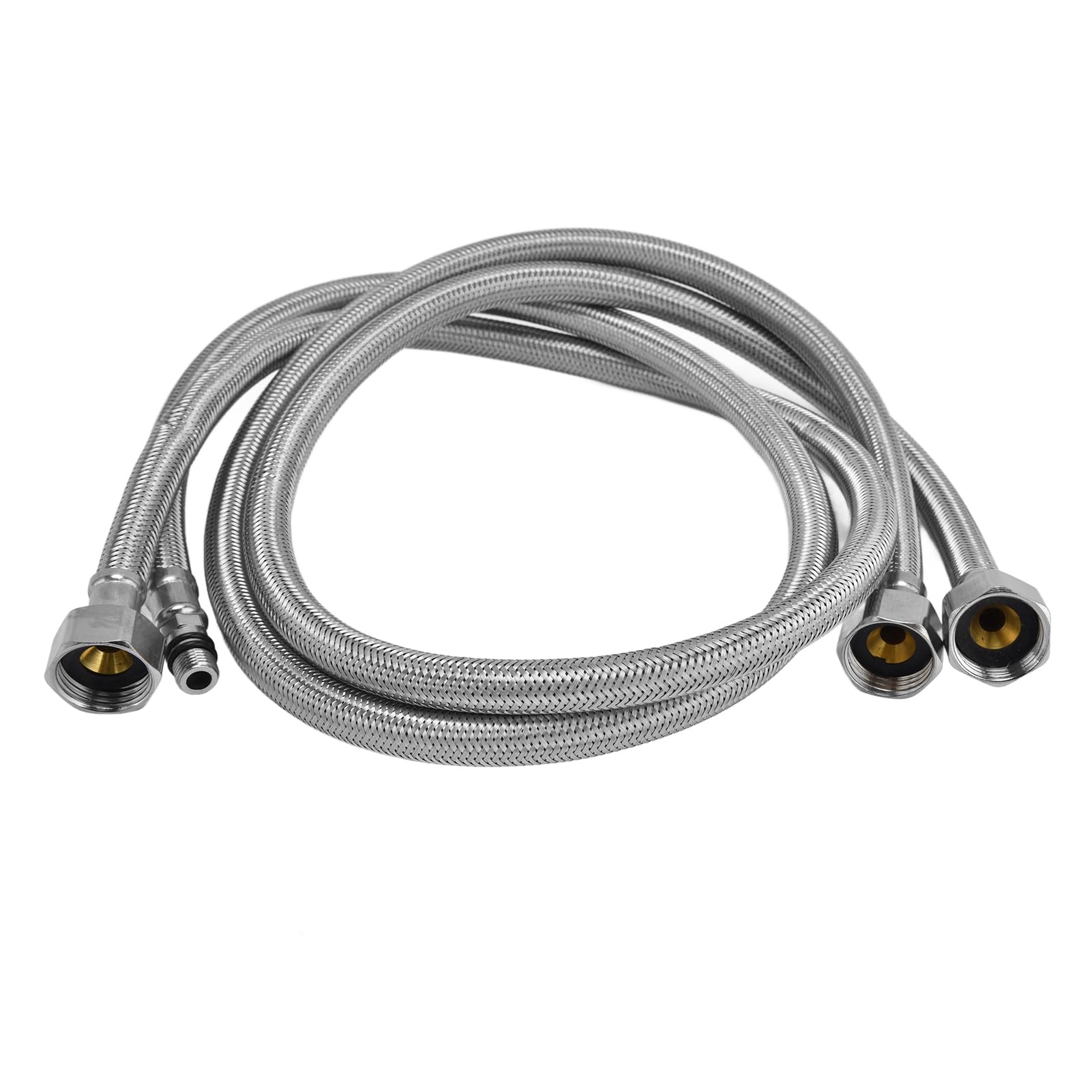 Enjuagavasos, Lavavasos Automático de Alta Presión de Acero Inoxidable Lavavasos Fregadero Lavavasos con 2 Mangueras de Agua para Hogar Bar Restaurante Cafetería Hotel (BLACK)