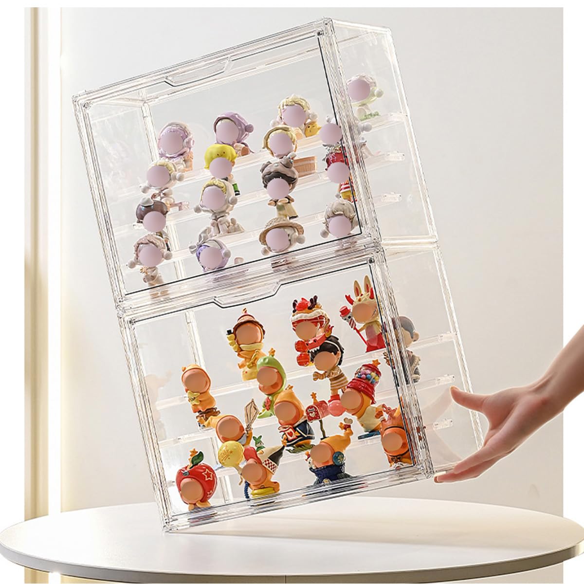 Amazon.co.jp: フィギュアケース 透明展示箱 4層ディスプレイボックス