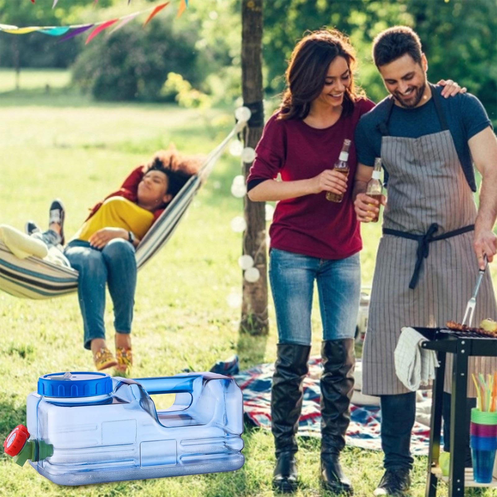 Réservoir Eau Camping Car 10L Avec Robinet - Tonneau Stockage Portable Pour Camping, Pique-Nique Et Randonnée