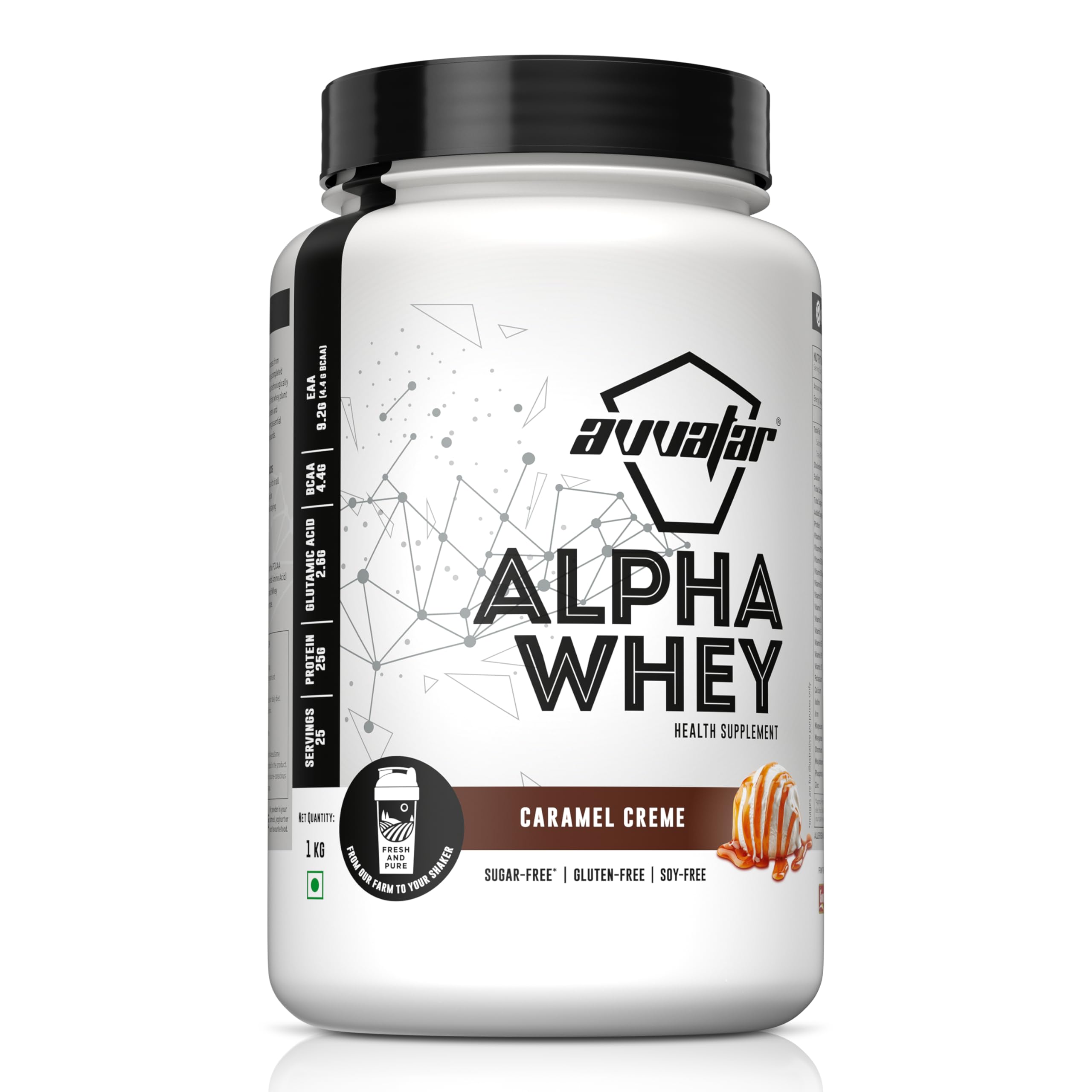 avvatar ALPHA WHEY PROTEIN | 2Kg | Belgian Chocolate Flavour | 25g Protein | 50 Servings — Amazon image 11