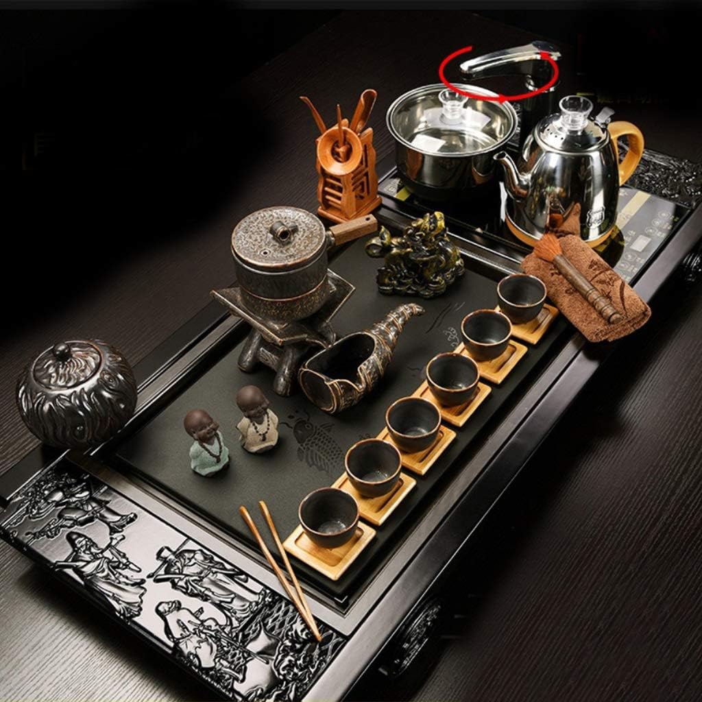 Amazon.com: Tea Set,Tea Serving Tray Kung Fu Tea Set With Wood ...