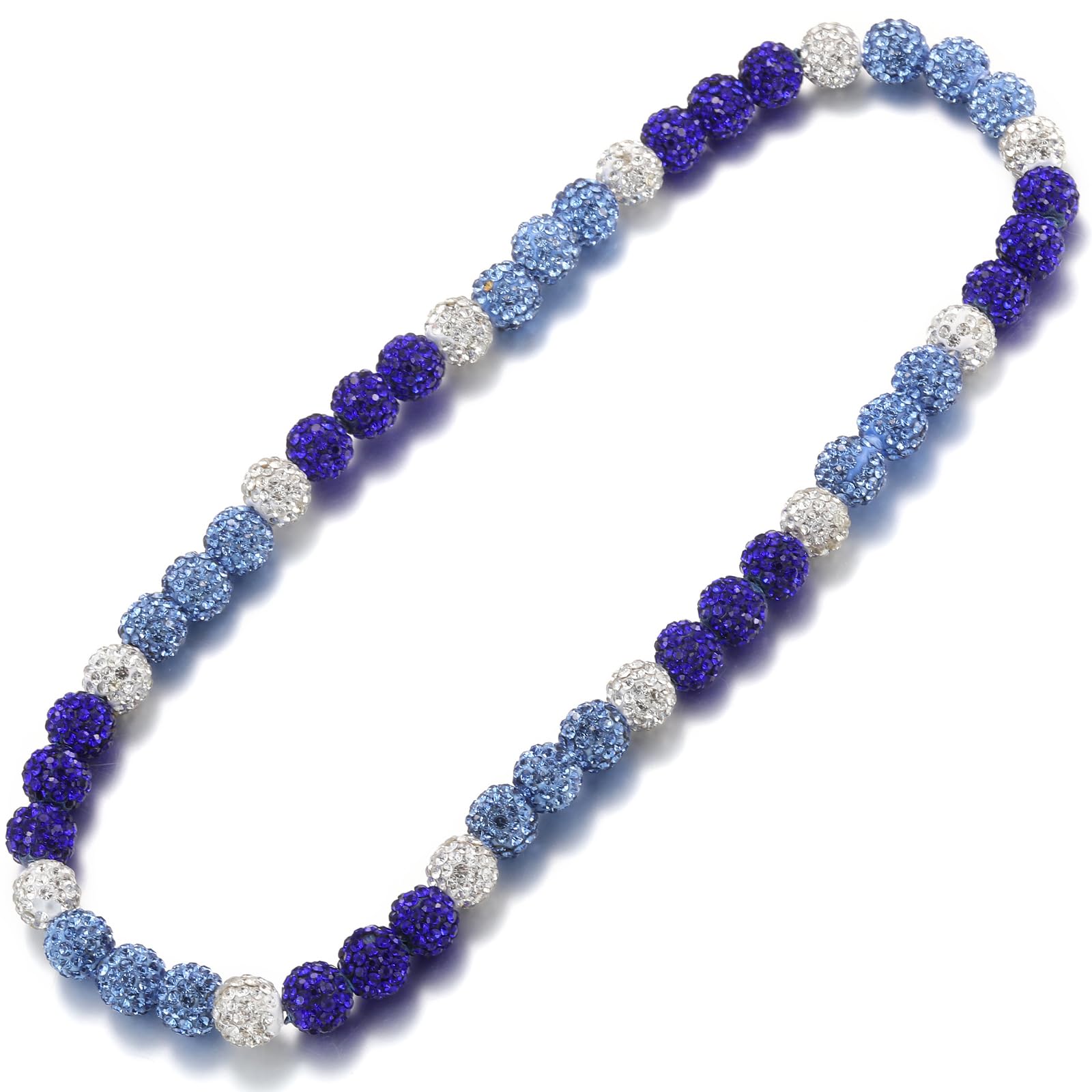 RWQIAN Baseball Beaded Necklace for Men Boys, Bling Drip Chains Inspired Accessory With Diamond Rhinestone Discoball, Jewelry Making Gift for Baseball Team Athletes