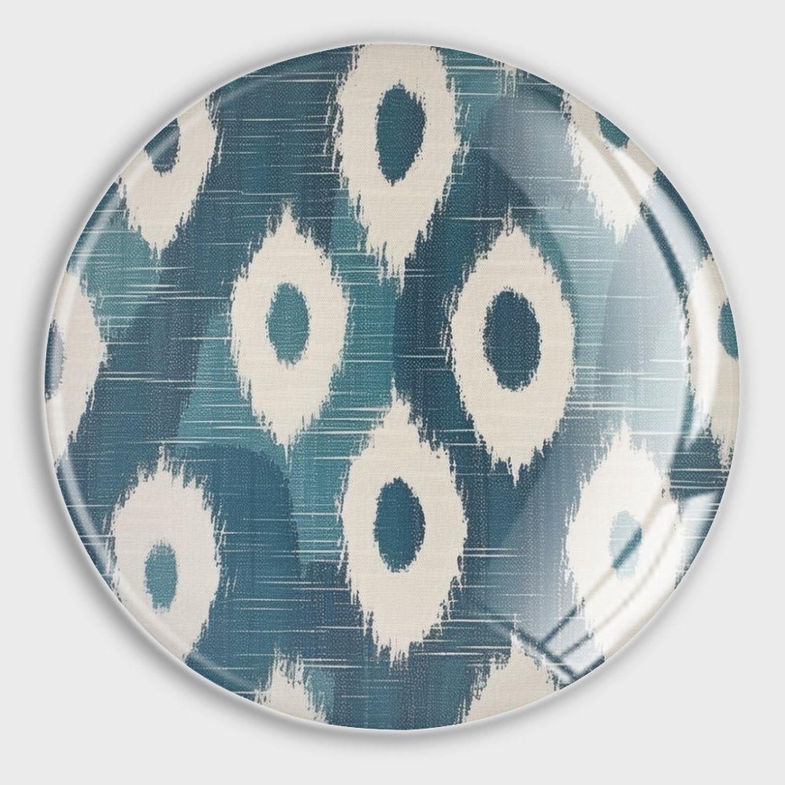 Magnets de réfrigérateur en verre Blue Ikat pour embellir votre cuisine et tableau de bureau