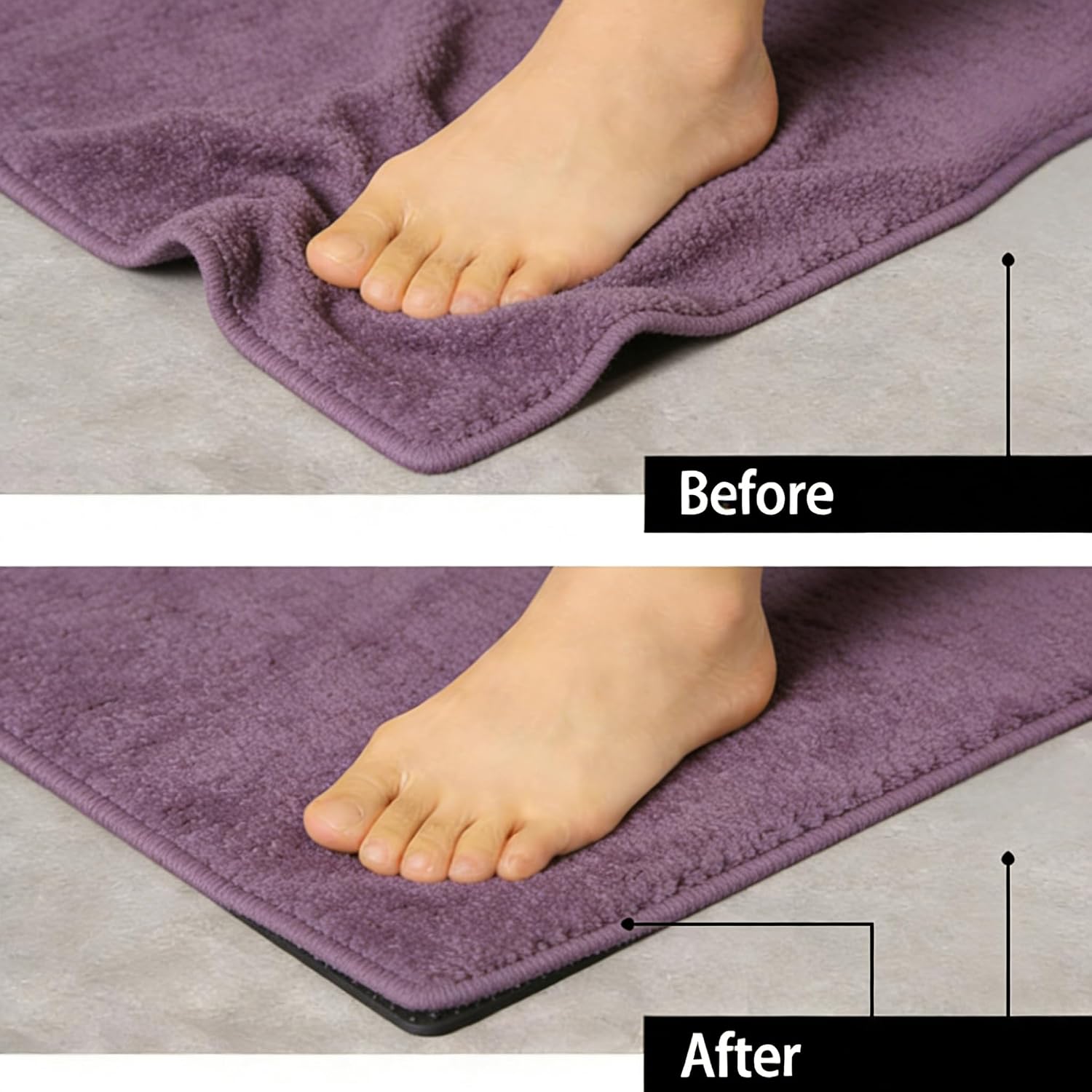 Anti Slip Rubber Mat, Black PVC Non Slip Drawer Liner, Waterproof Floor Pad, 12 x 237 Inches
