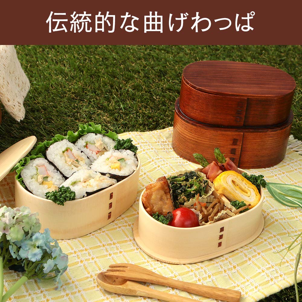 Nakashige International BDH025A Bento Box, Brown, 0.6 x 0.4 x 2.7