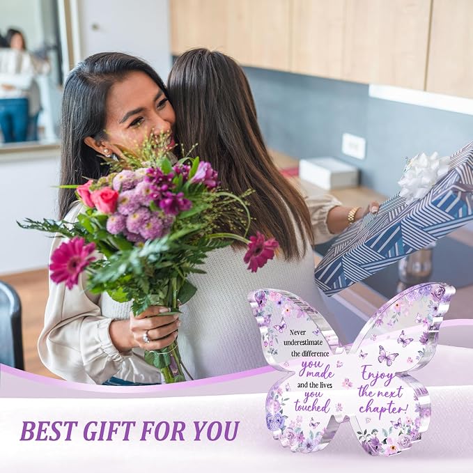 Lámina decorativa acrílica mariposa morada para despedida miniatura 4