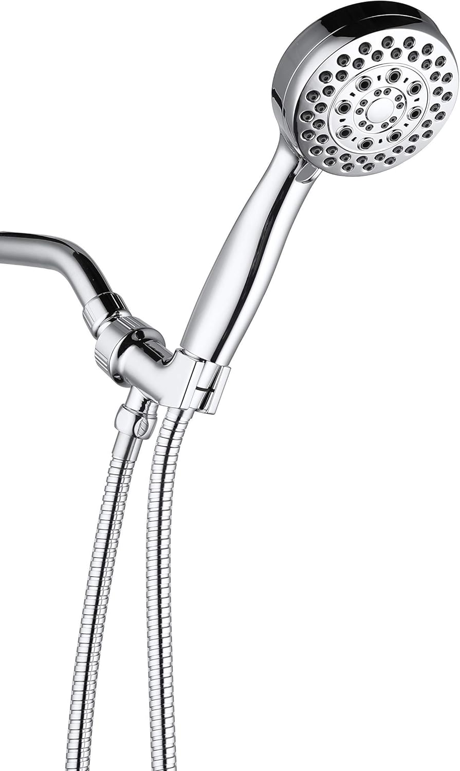 60 Inch Flexible Stainless Steel Shower Extension Hose for Handheld Shower Head with Brass Nuts for Bathroom, Toilet, Garden & Dog Shower