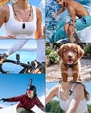 4K Mini Body Cam mit 1,5-Zoll-Display, POV Wearable Action Cam mit EIS & WiFi, Magnetische Daumenkamera, Tragbare Helm-/Brust-/Haustierkamera für Vlogging, Wandern, Radfahren, Skifahren, Motorrad - 8