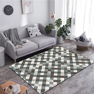 mattor modern design blekningsbeständiga sängmattor stora moderna mattor med blå brun kräm geometriskt mosaikmönster halkfri matta 180 x 280 cm