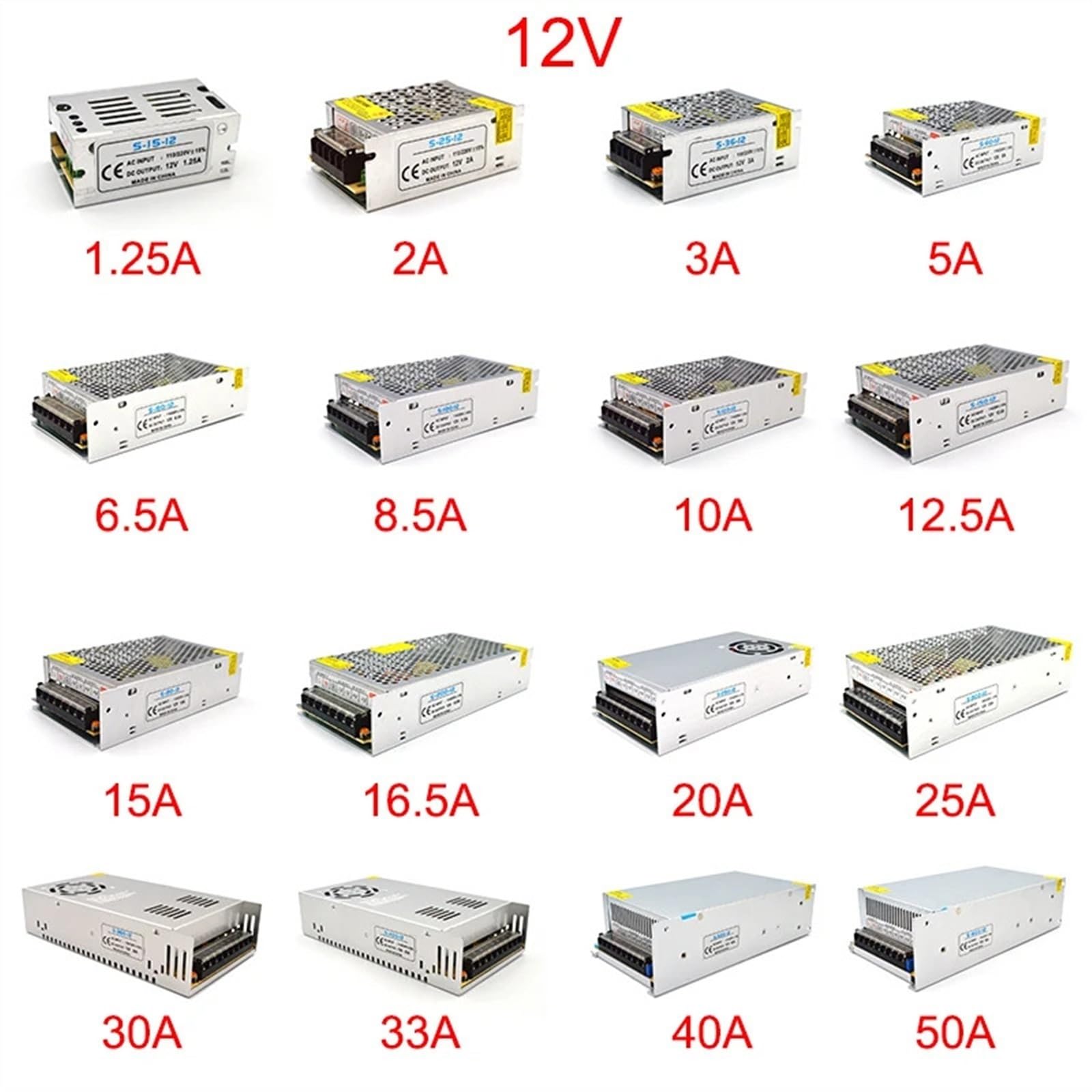 5V 9V 12V 15V 24V Fuente de alimentación CC 12V 15V 24V adaptador de corriente (24V,5A)