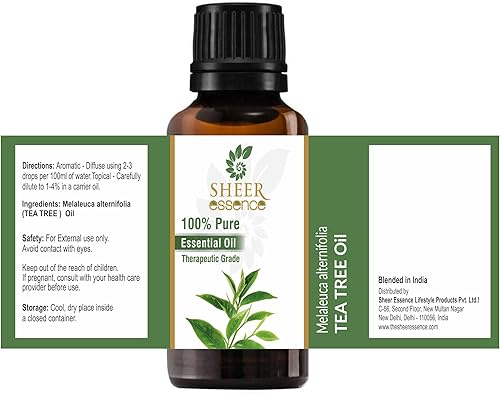 Miniatura 2 de Aceite esencial de árbol de té, 4.0 fl oz (4 onzas líquidas), aceite esencial 100% puro, natural, sin diluir, sin cortar, grado terapéutico