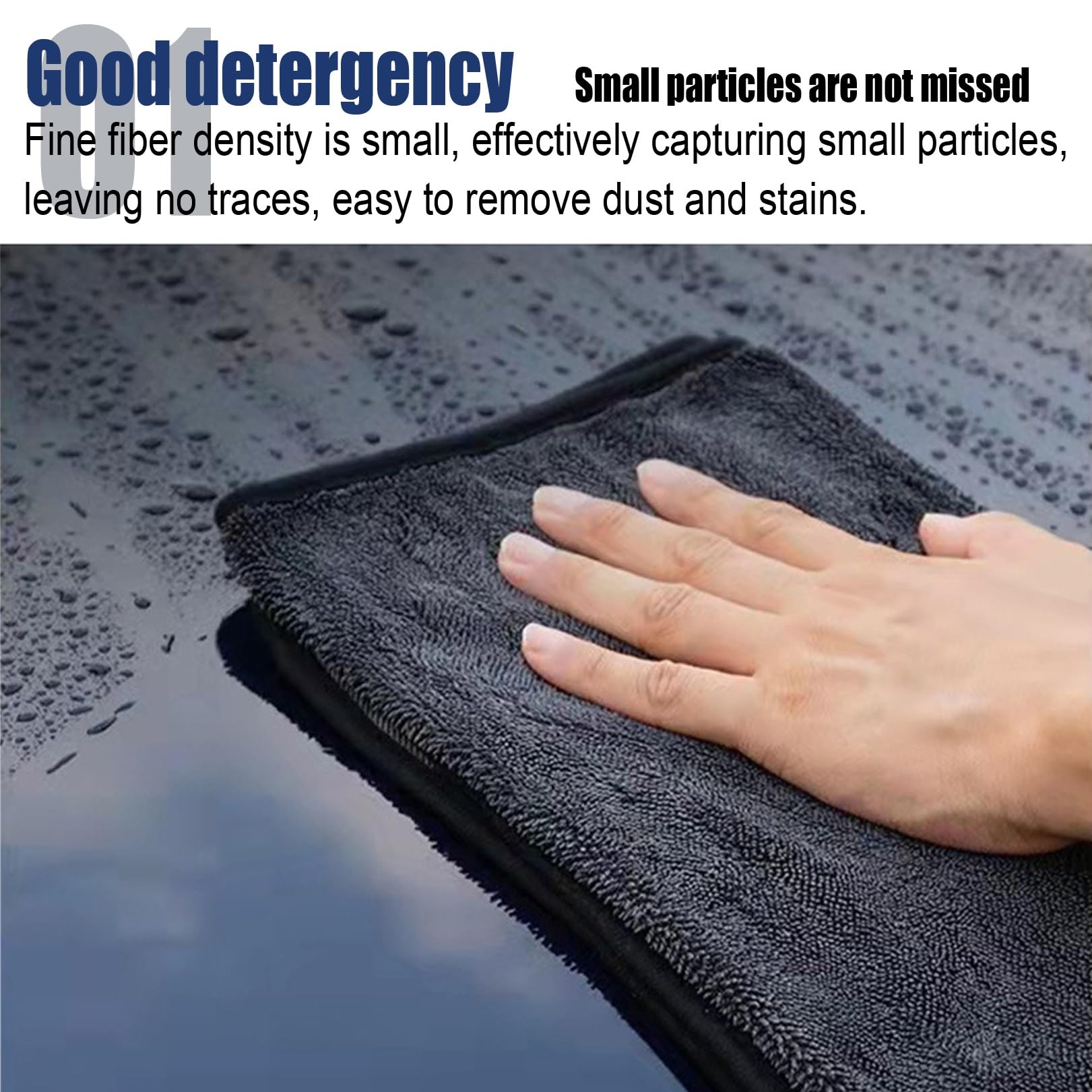 Microfiber Cleaning Towel Thicken Soft Drying Cloth Car Body Washing Towels Double Layer Clean Rags 60 160cm 24 — view 2
