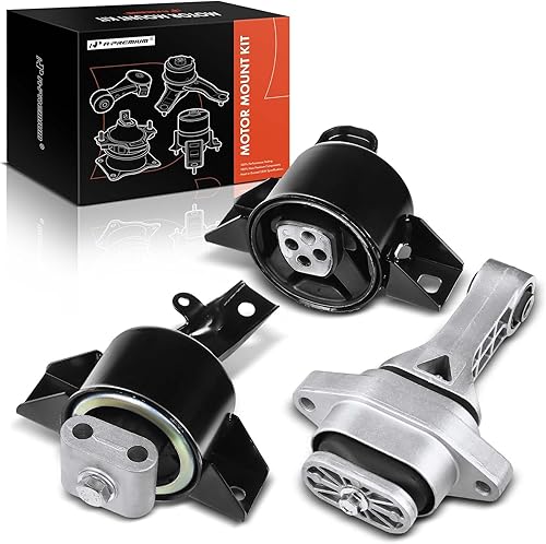 A-Premium Juego de 3 piezas de montaje de motor de montaje de transmisión de montaje de puntal compatible con Chevrolet Aveo 2004-2011, Aveo5 y