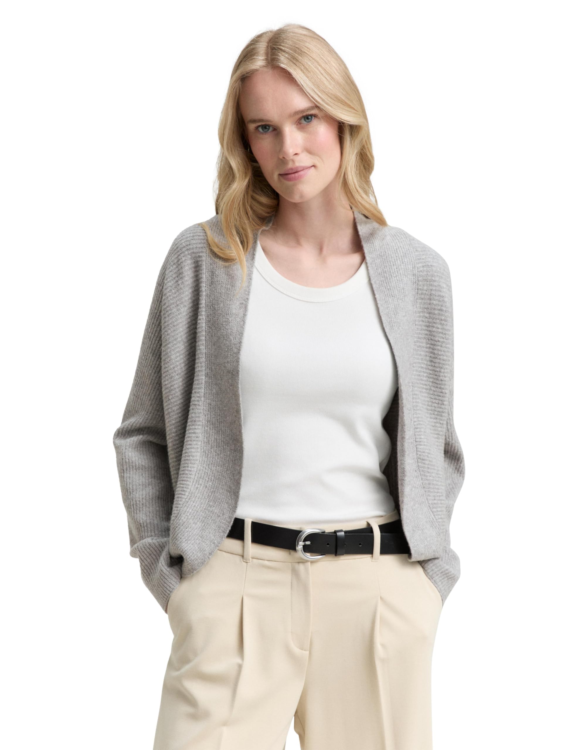 Tom Tailor Damen 1048901 Cardigan in Melange-Optik