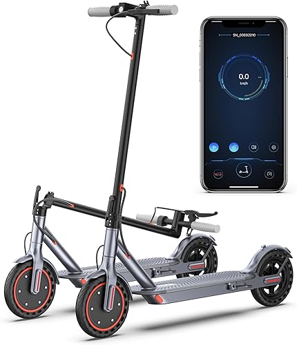 Electric Scooter, 8.5'' Solid Tire, Max 21-23 Miles Range, 350W Motor, Max 19 MPH Speed, Dual Braking, Folding Commuting Electric Scooter Adults