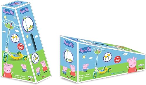 Miniatura 4 de Smoby - Patinete Peppa Pig - Patinete de 3 ruedas, manillar ajustable en altura, marco de metal resistente, fácil de transportar, para niños de 3