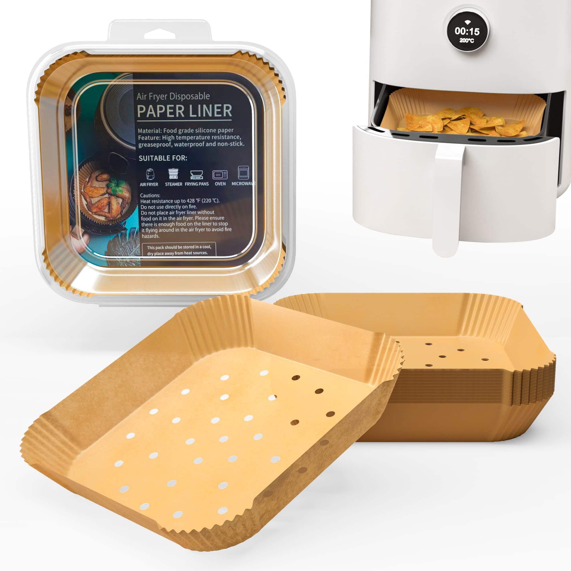 Kit 100 Fogli E Vassoi Carta Forno Per Friggitrice Ad Aria Fatto In Casa Da Benedetta Lei003509noc