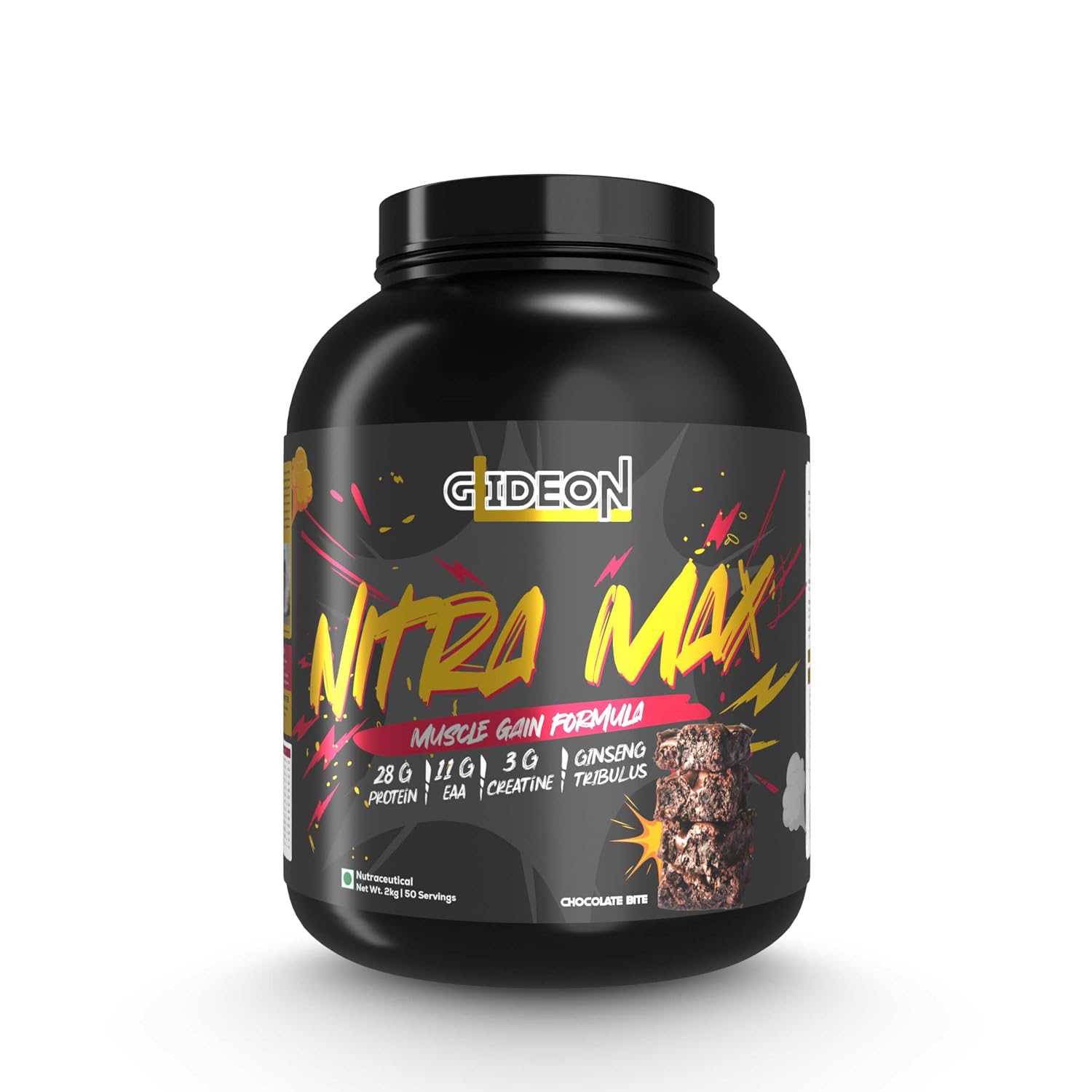 Glideon Nitra Max Muscle Gain Formula - 28g Protein with 3g Creatine, 11g EAA, Ashwagandha, Ginseng & Tribulus - Zero Suga... - Review, Price and Buying Guide