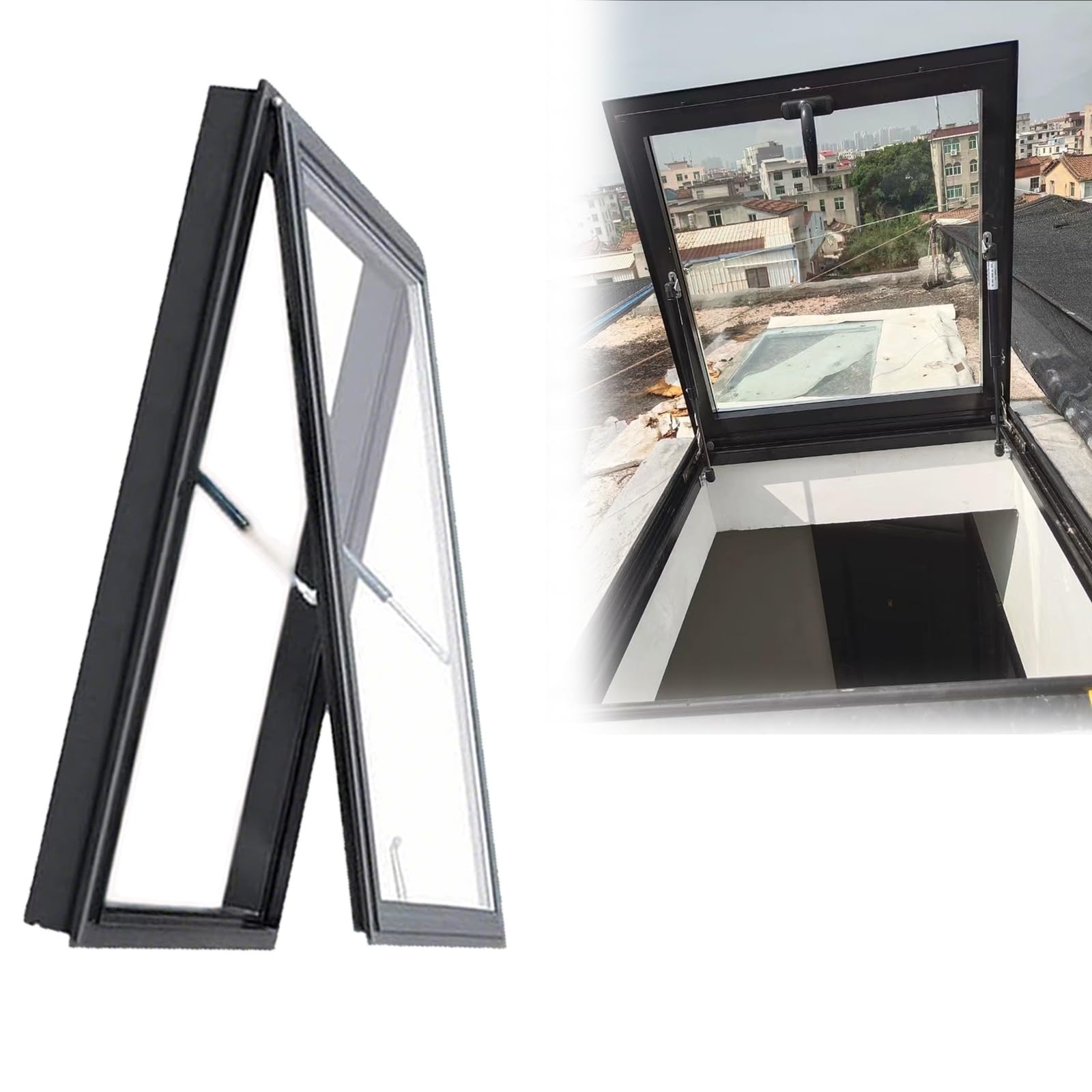 Patios de luz de 50x50 cm premium con claraboyas personalizables