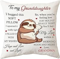 Vista 16 de Hyturtle Almohada Decorativa Personalizada para Nieta (Relleno Incluido) Regalos de la Abuela - Regalos de Cumpleaños y Graduación para Nieta