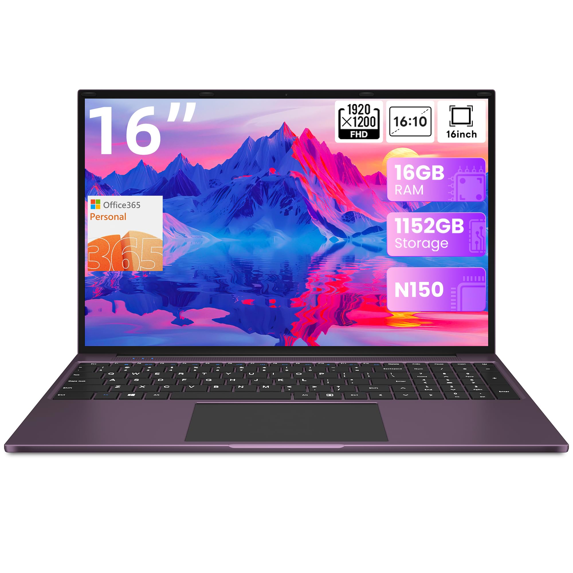 Amazon.com: jumper 16 Inch Laptop,12th N150 Processor,1200P IPS